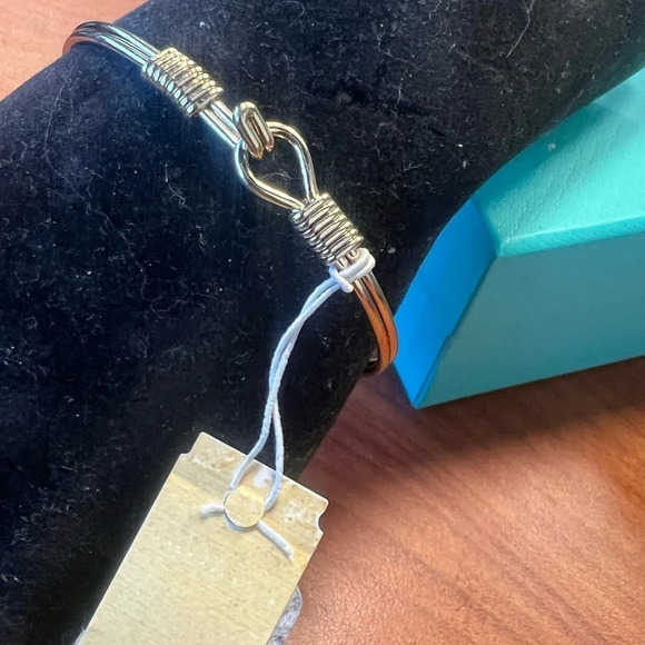 Cross Enamel Gray, White, and Black Gold Tone Bracelet - Picture 6 of 10